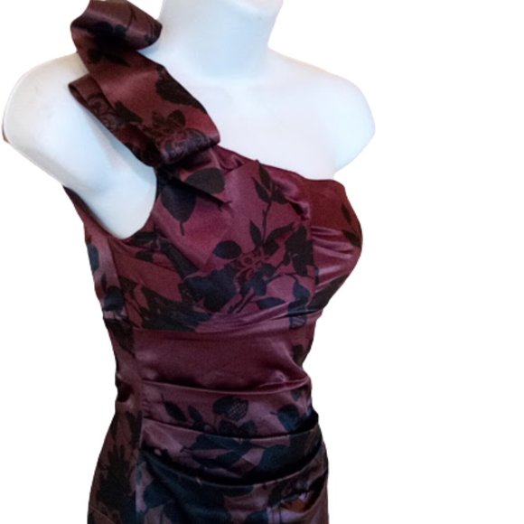 LE CHATEAU Satin Cocktail Party Dress XXS New NWT - Picture 4 of 5